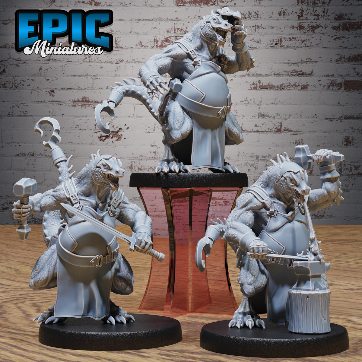 Kobold Blacksmith DND Miniature TTRPG Resin Figure 25mm Base