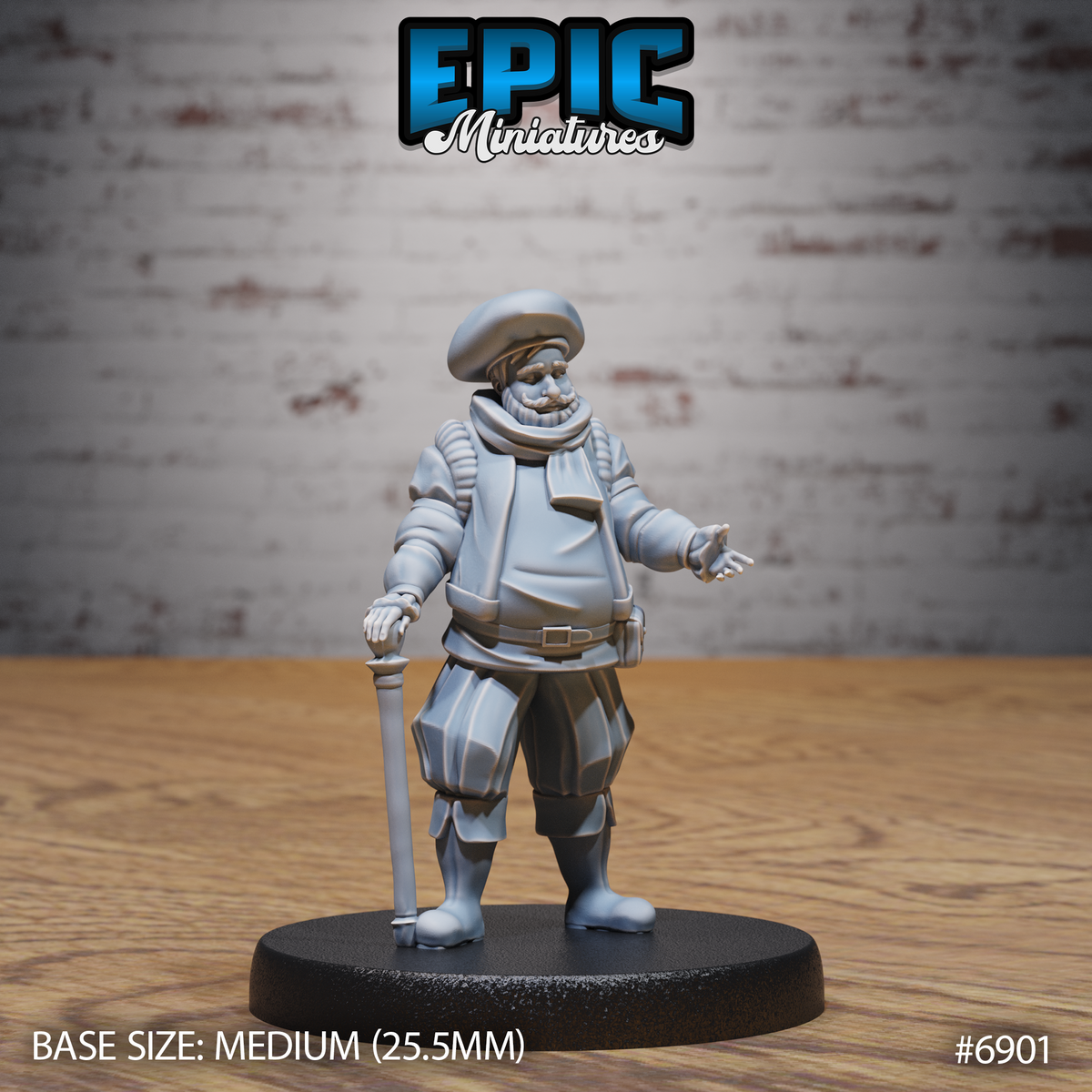 Noble Historian DND Miniature TTRPG Resin Figure 25mm Base