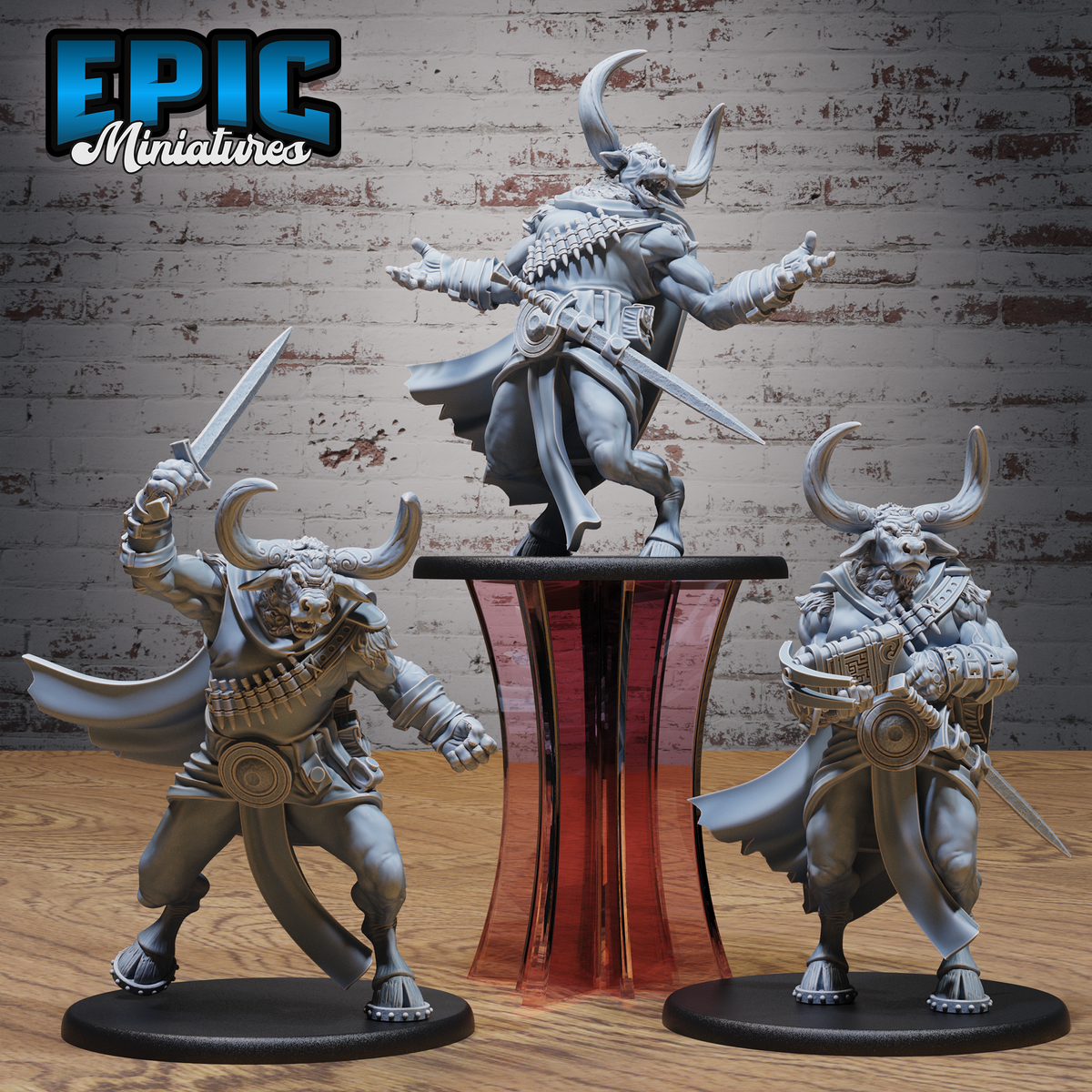 Minotaur Captain DND TTRPG Resin Model 51mm Base