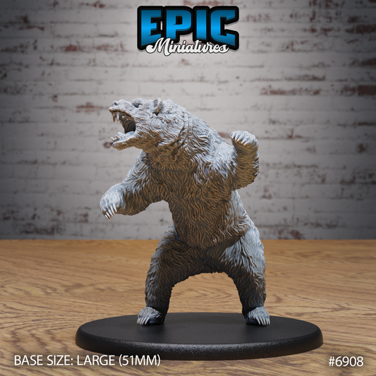 Armoured Bear DND TTRPG Resin Model 51mm Base
