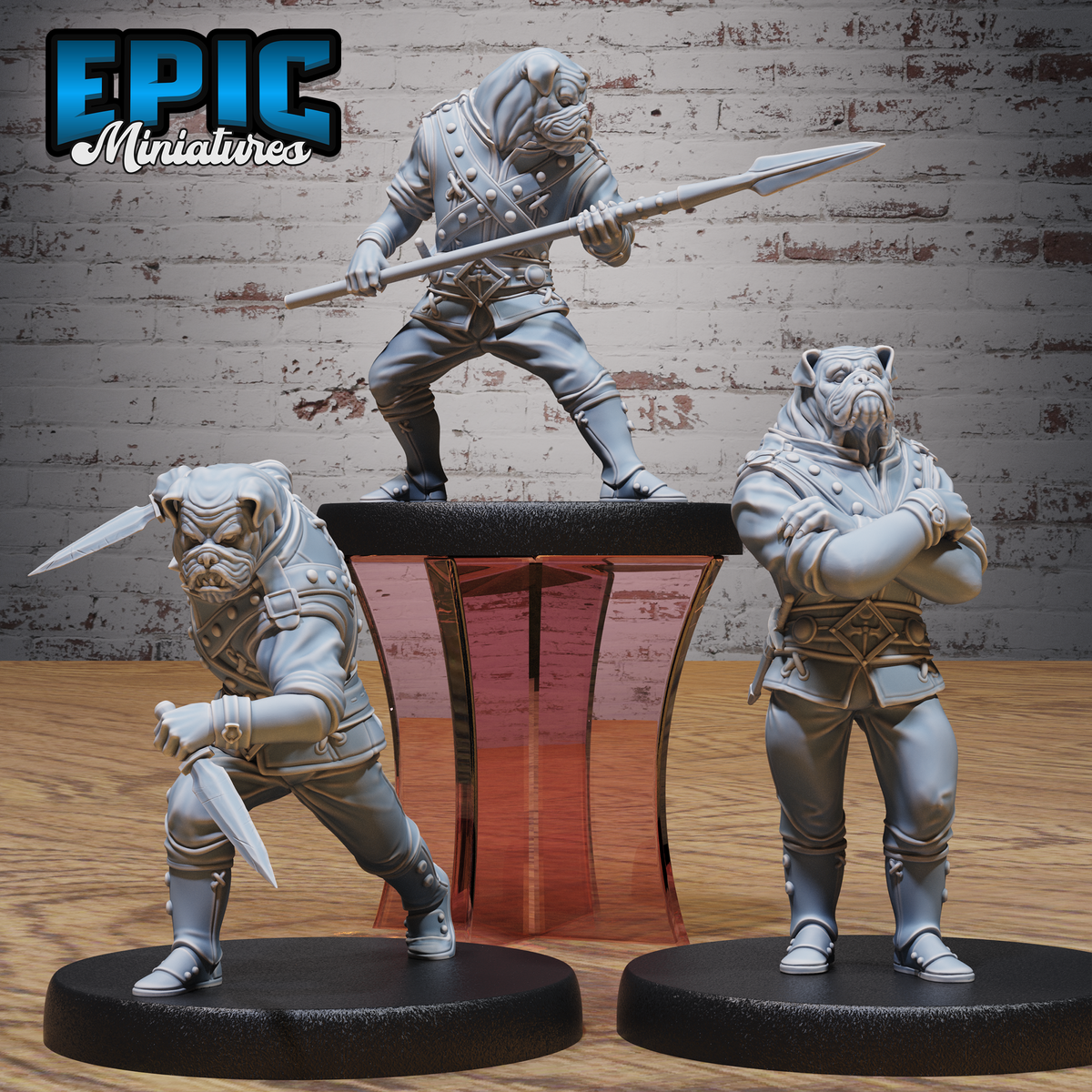 Dog Folk Noble DND Miniature TTRPG Resin Figure 25mm Base