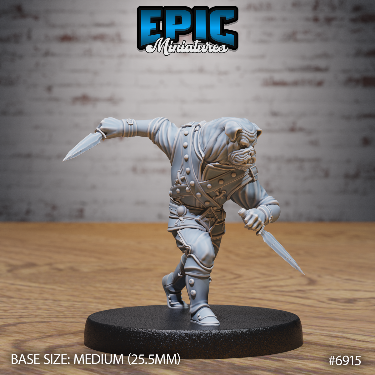Dog Folk Noble DND Miniature TTRPG Resin Figure 25mm Base