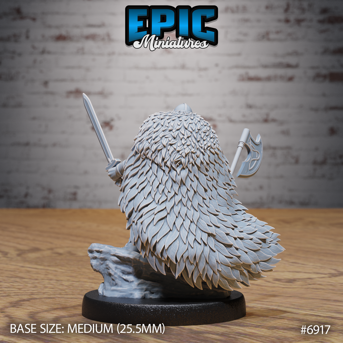 Rage Knight DND Miniature TTRPG Resin Figure 25mm Base