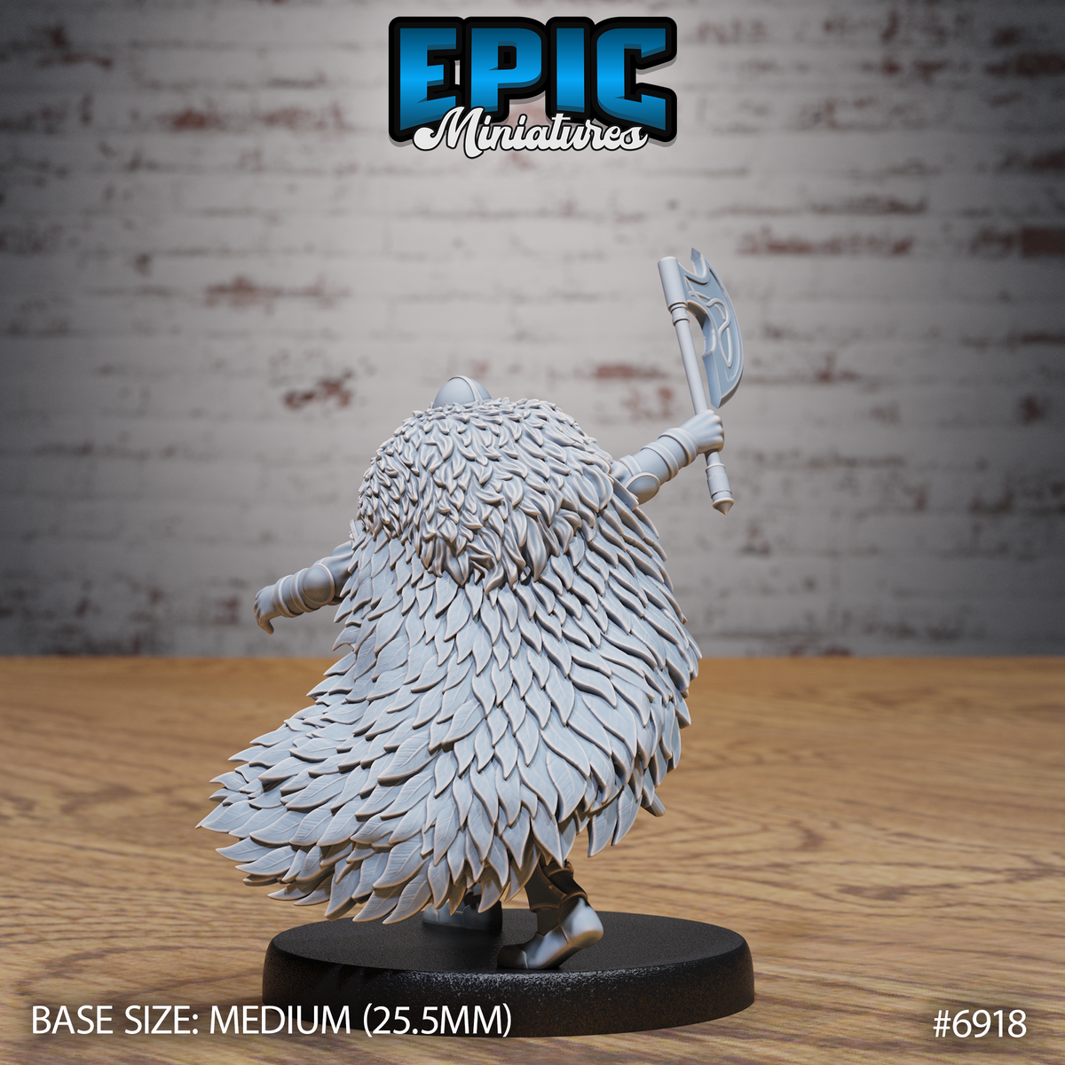 Rage Knight DND Miniature TTRPG Resin Figure 25mm Base