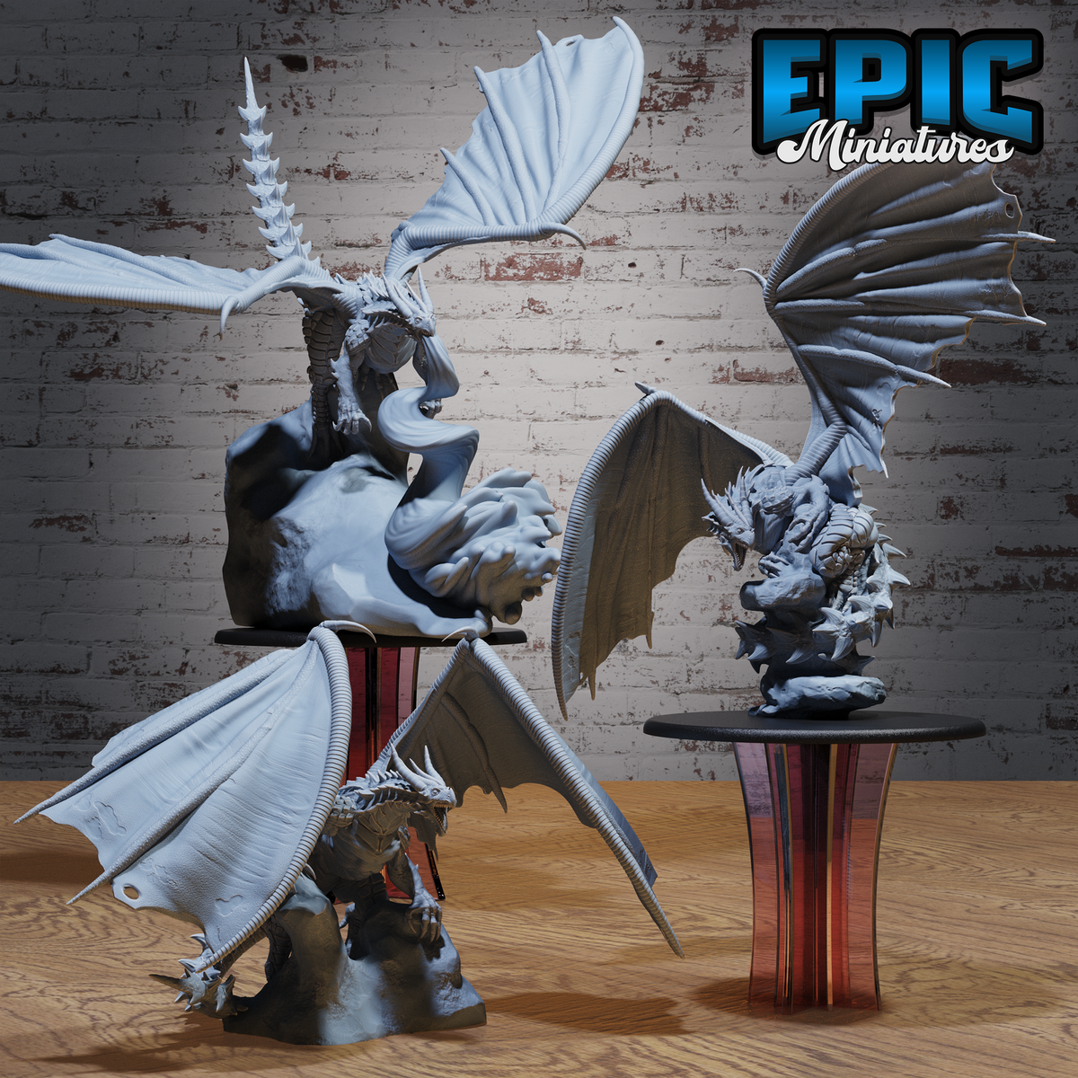 Castle Dragon DND TTRPG Resin Model 76mm Base