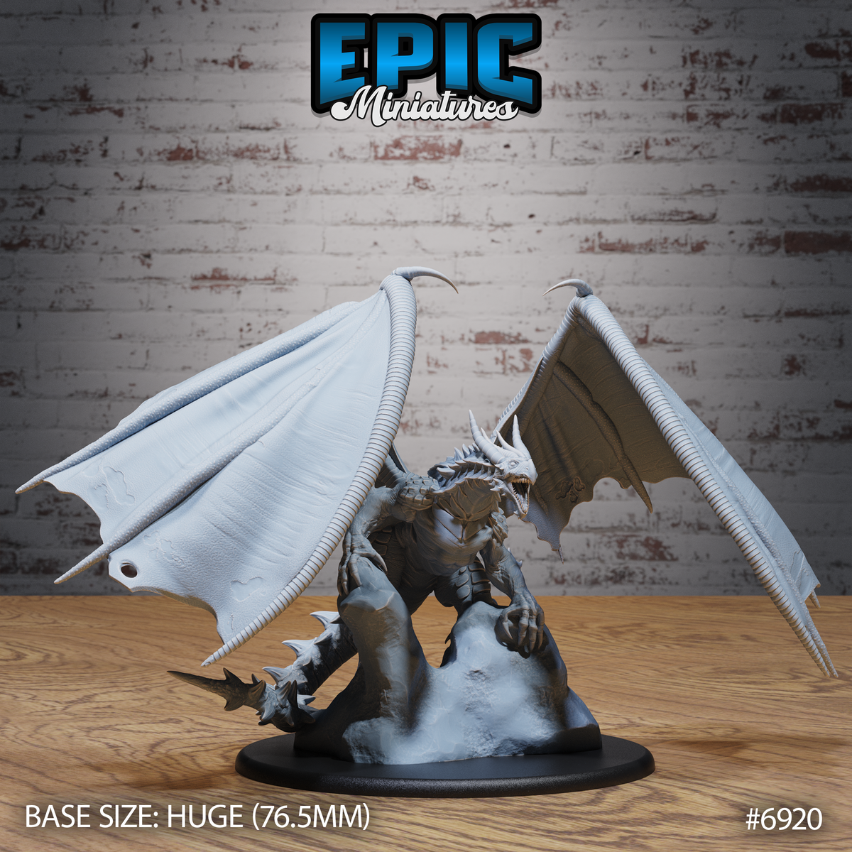 Castle Dragon DND TTRPG Resin Model 76mm Base