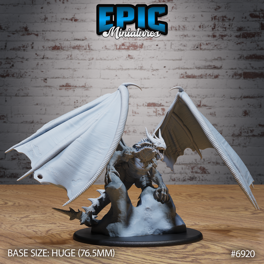 Castle Dragon DND TTRPG Resin Model 76mm Base