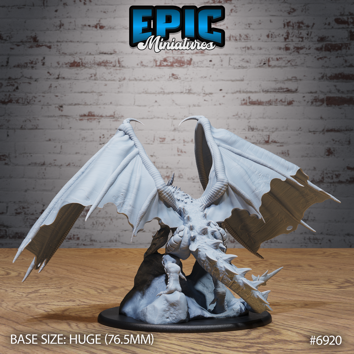 Castle Dragon DND TTRPG Resin Model 76mm Base