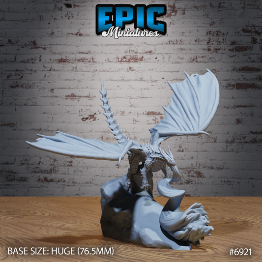 Castle Dragon DND TTRPG Resin Model 76mm Base