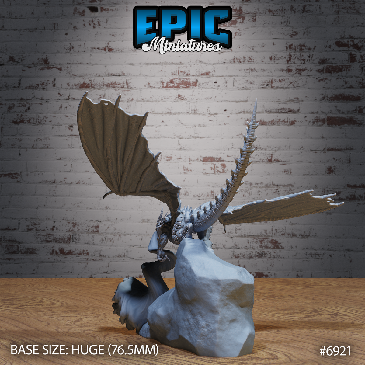 Castle Dragon DND TTRPG Resin Model 76mm Base