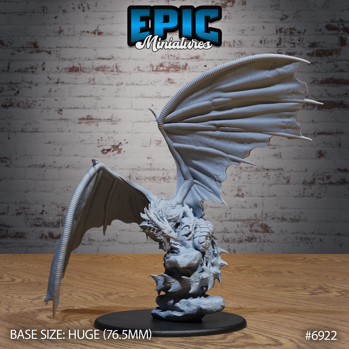 Castle Dragon DND TTRPG Resin Model 76mm Base