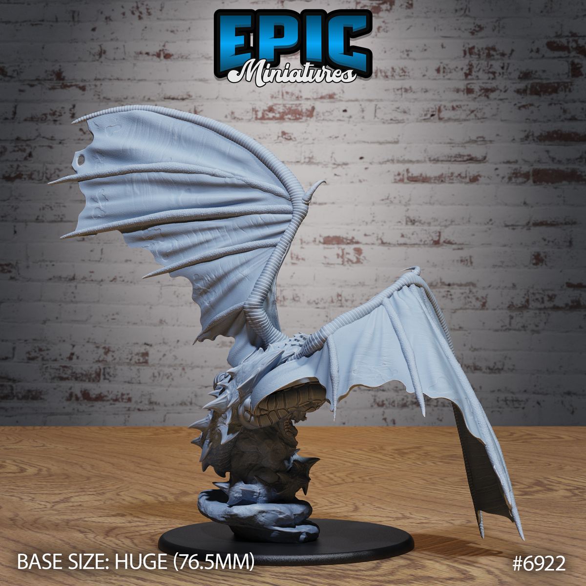 Castle Dragon DND TTRPG Resin Model 76mm Base