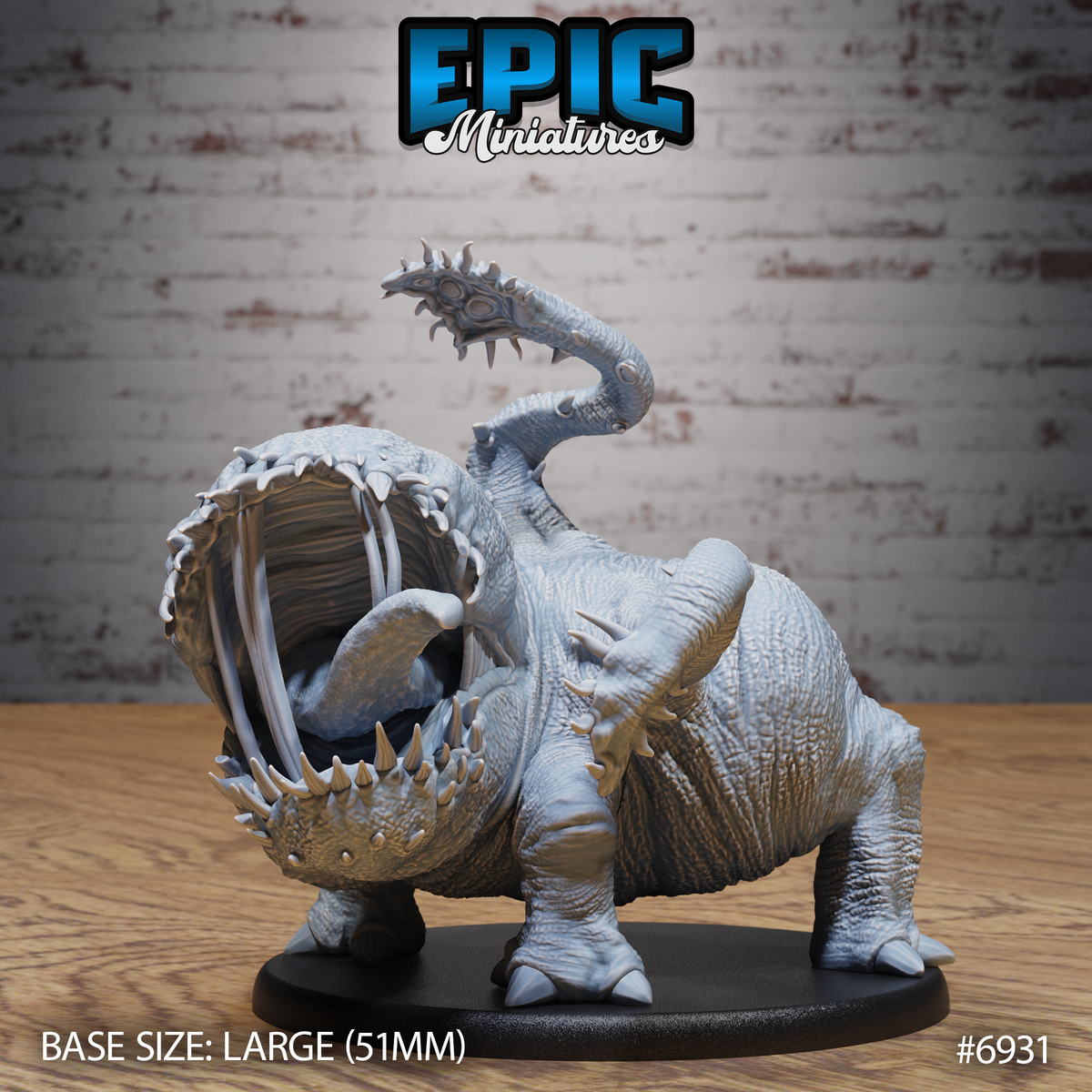 Classic Otyugh DND TTRPG Resin Model 51mm Base