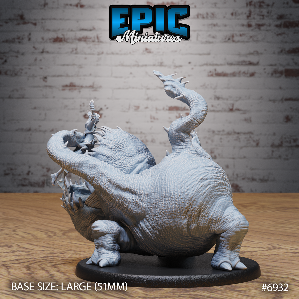 Classic Otyugh DND TTRPG Resin Model 51mm Base