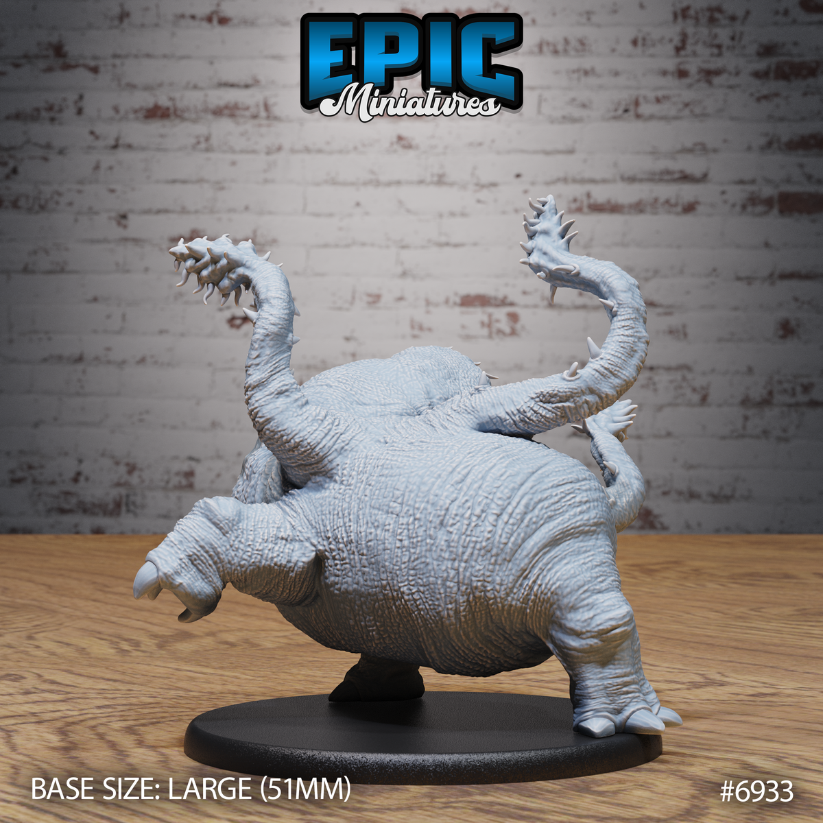 Classic Otyugh DND TTRPG Resin Model 51mm Base