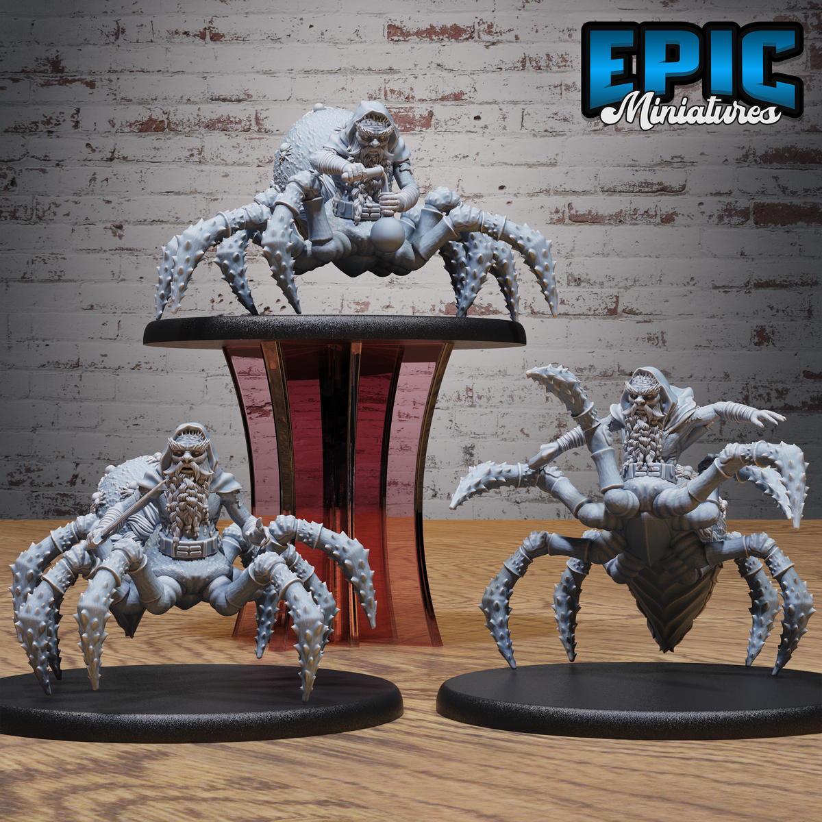 Dwarf Drider DND TTRPG Resin Model 51mm Base