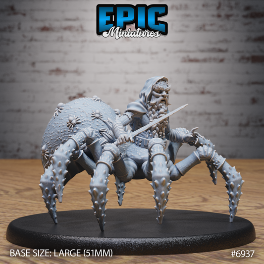 Dwarf Drider DND TTRPG Resin Model 51mm Base