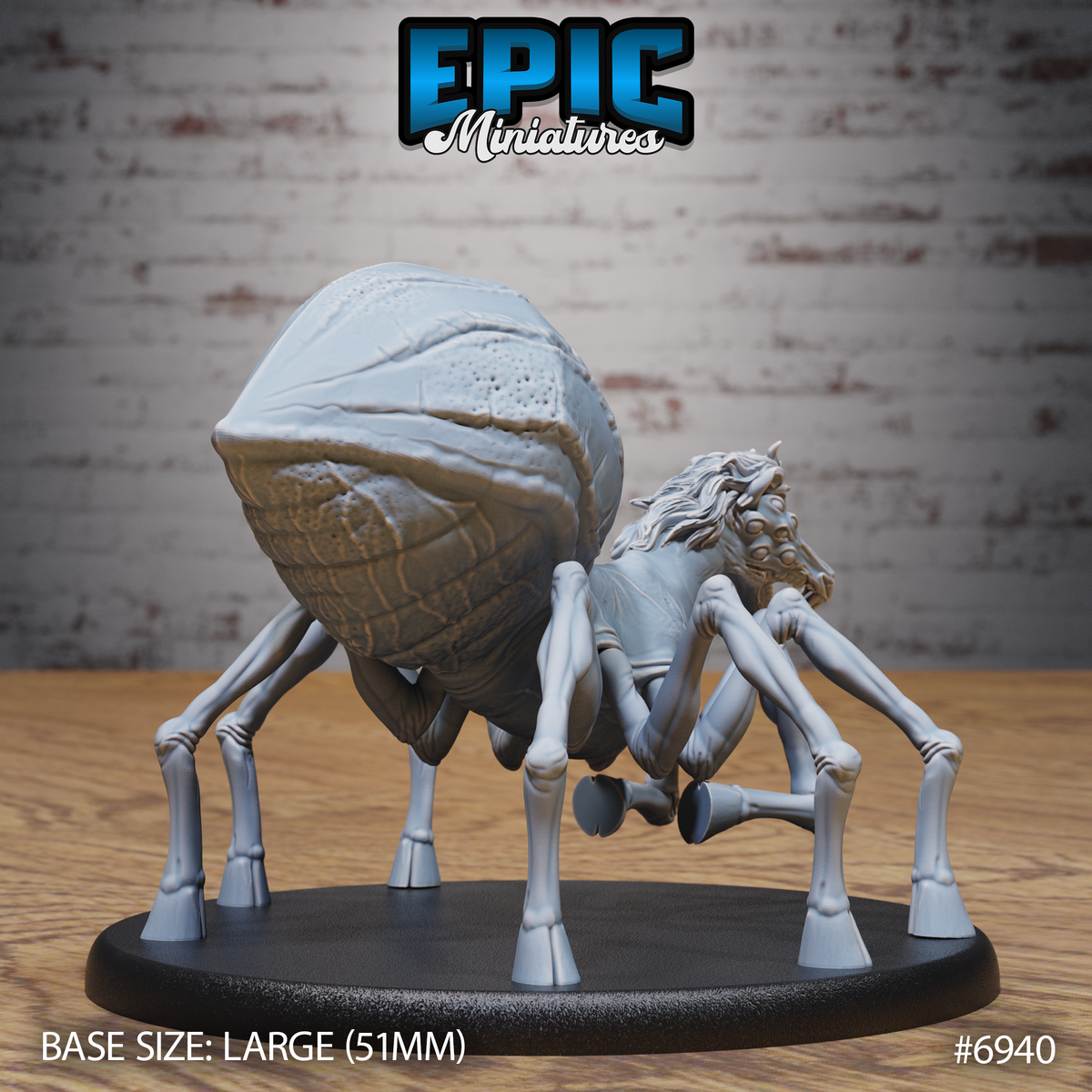 Half Horse Spider DND TTRPG Resin Model 51mm Base