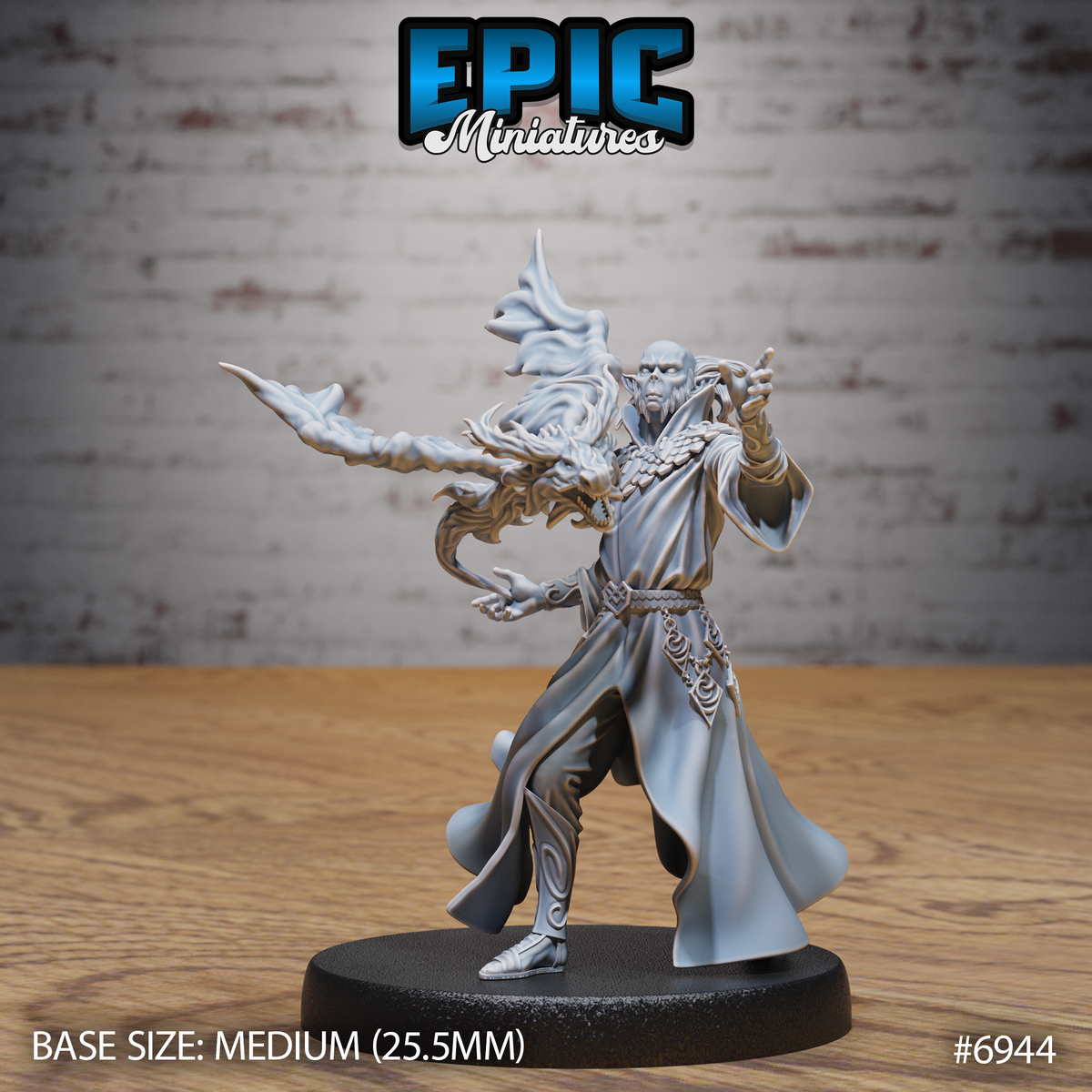 Gith Astral Sorcerer DND TTRPG Resin Miniature 25mm Base