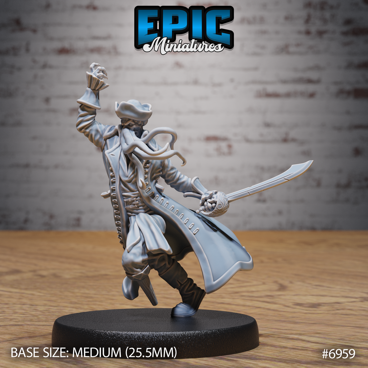 Mind Pirate DND TTRPG Resin Miniature 25mm Base