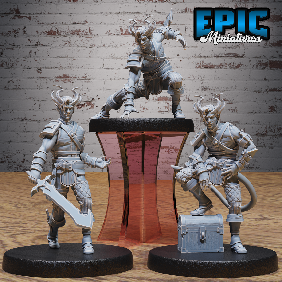 Tiefling Rogue DND TTRPG Resin Miniature 25mm Base