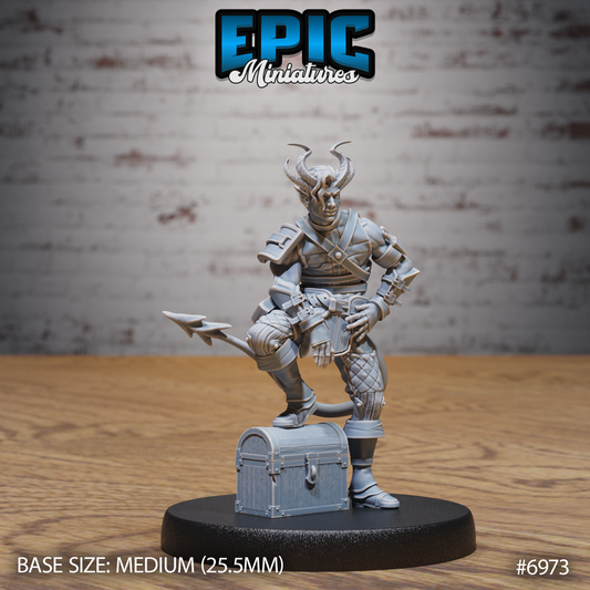 Tiefling Rogue DND TTRPG Resin Miniature 25mm Base