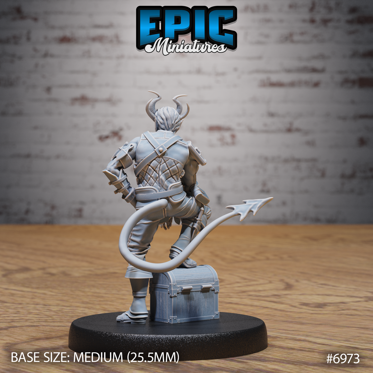Tiefling Rogue DND TTRPG Resin Miniature 25mm Base