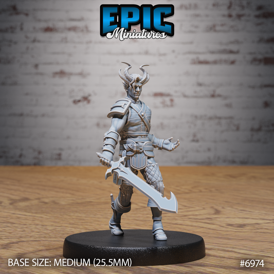 Tiefling Rogue DND TTRPG Resin Miniature 25mm Base