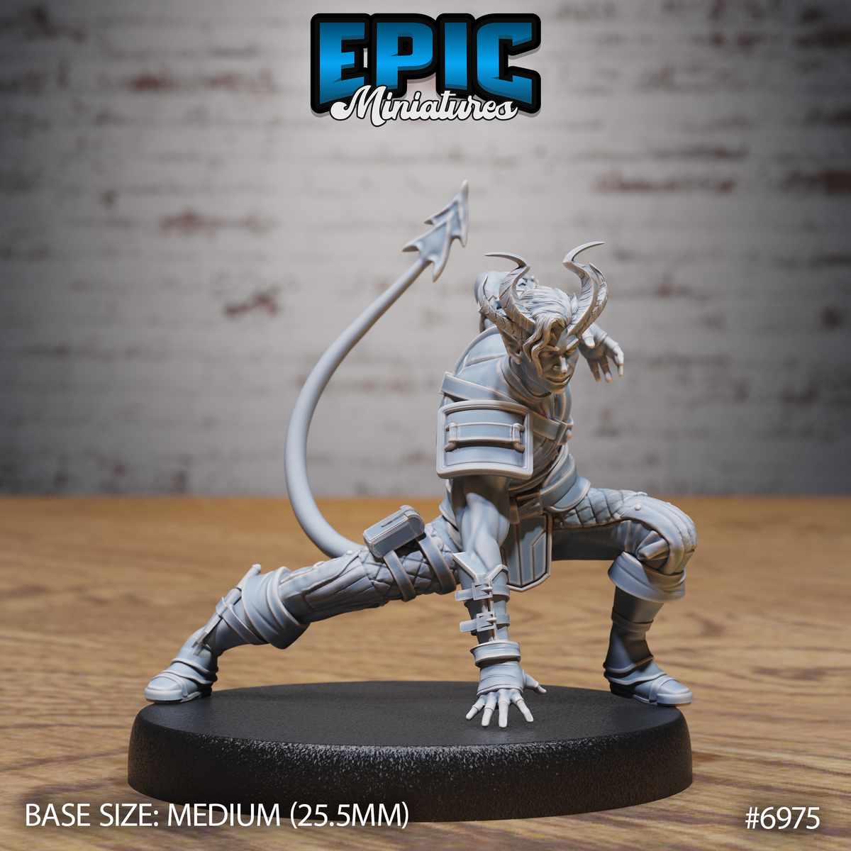 Tiefling Rogue DND TTRPG Resin Miniature 25mm Base