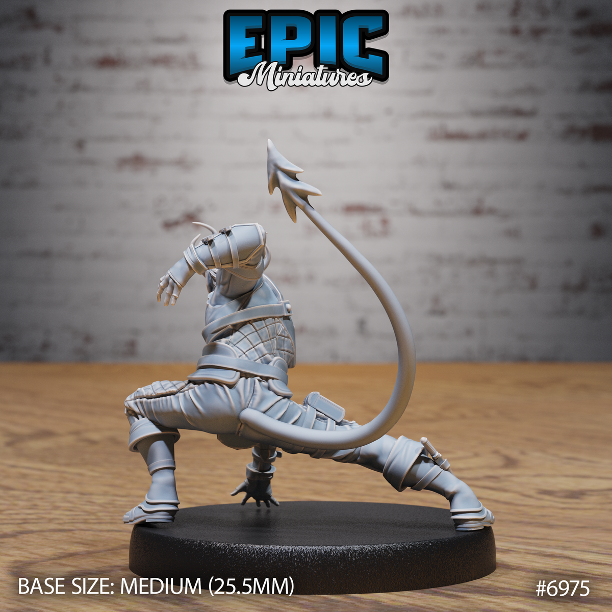 Tiefling Rogue DND TTRPG Resin Miniature 25mm Base