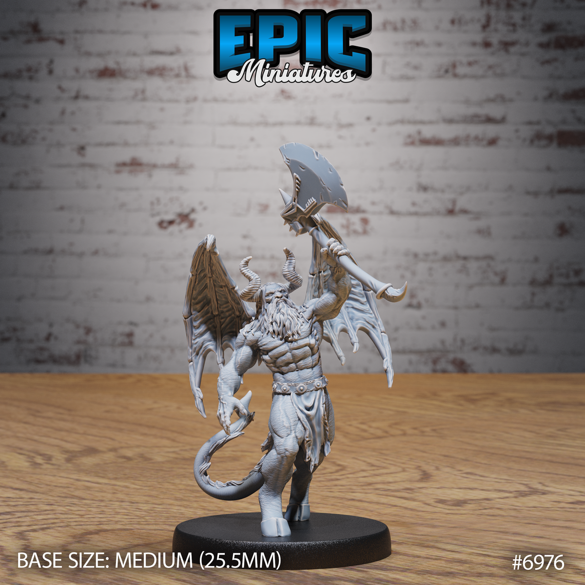 Classic Cambion DND TTRPG Resin Miniature 25mm Base