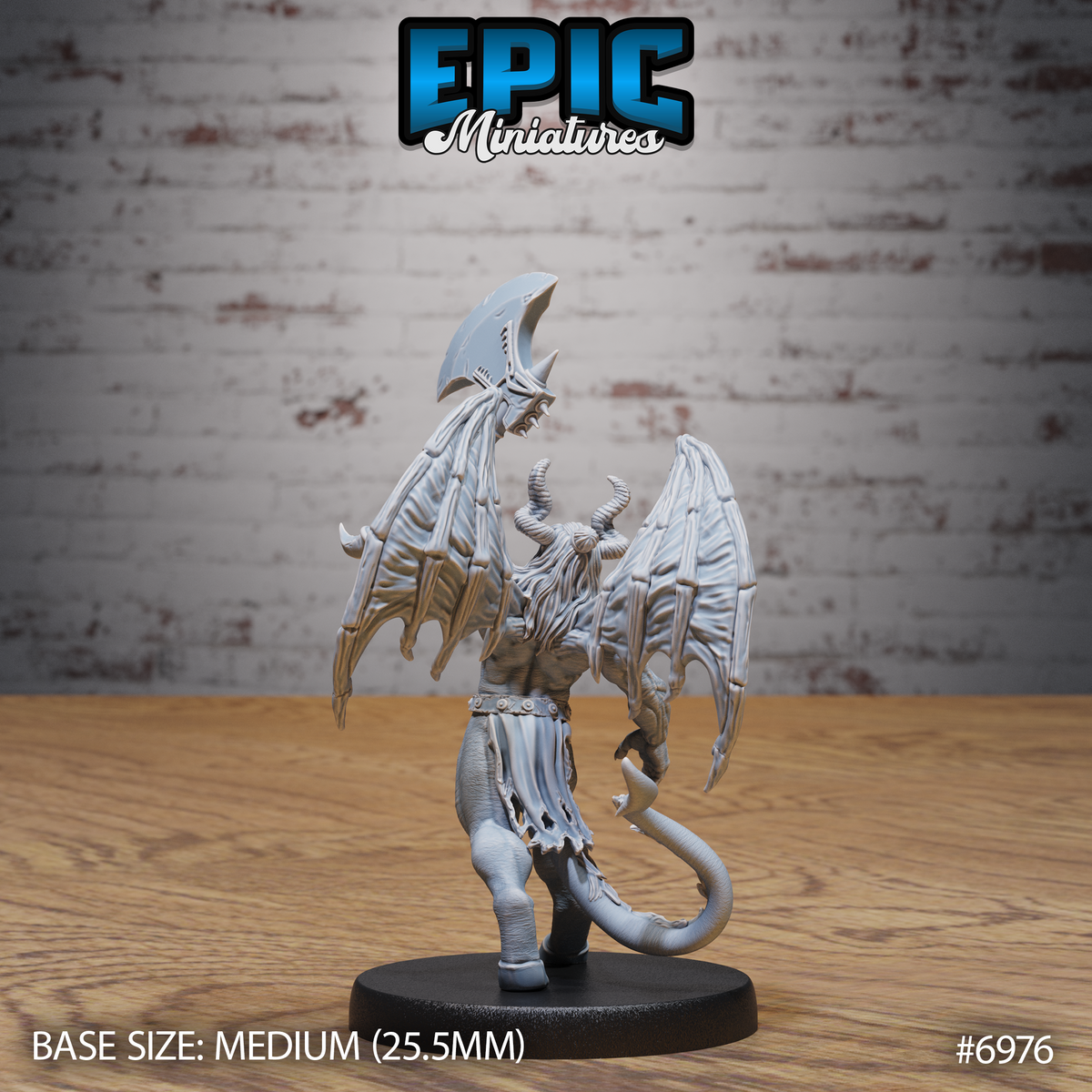 Classic Cambion DND TTRPG Resin Miniature 25mm Base
