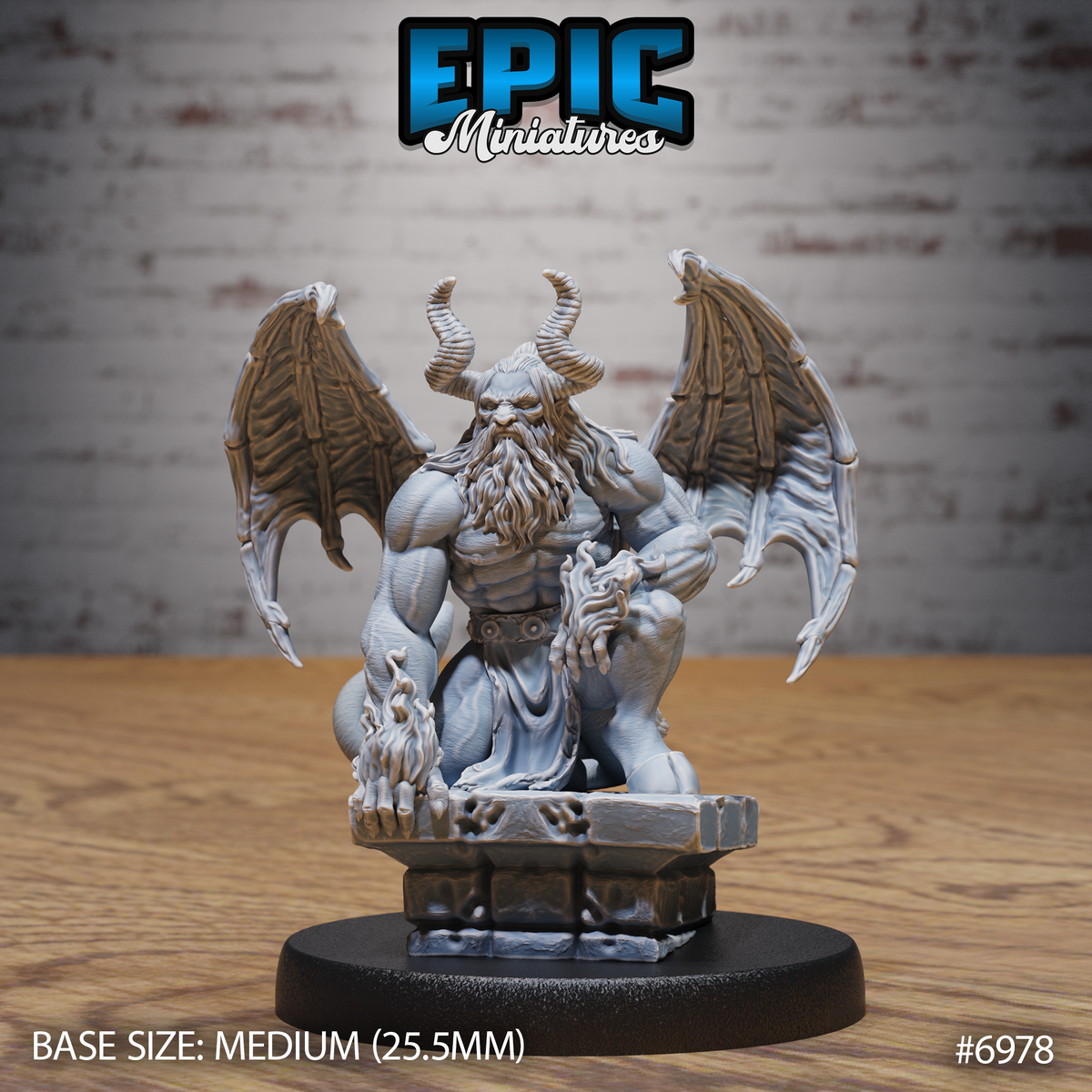 Classic Cambion DND TTRPG Resin Miniature 25mm Base