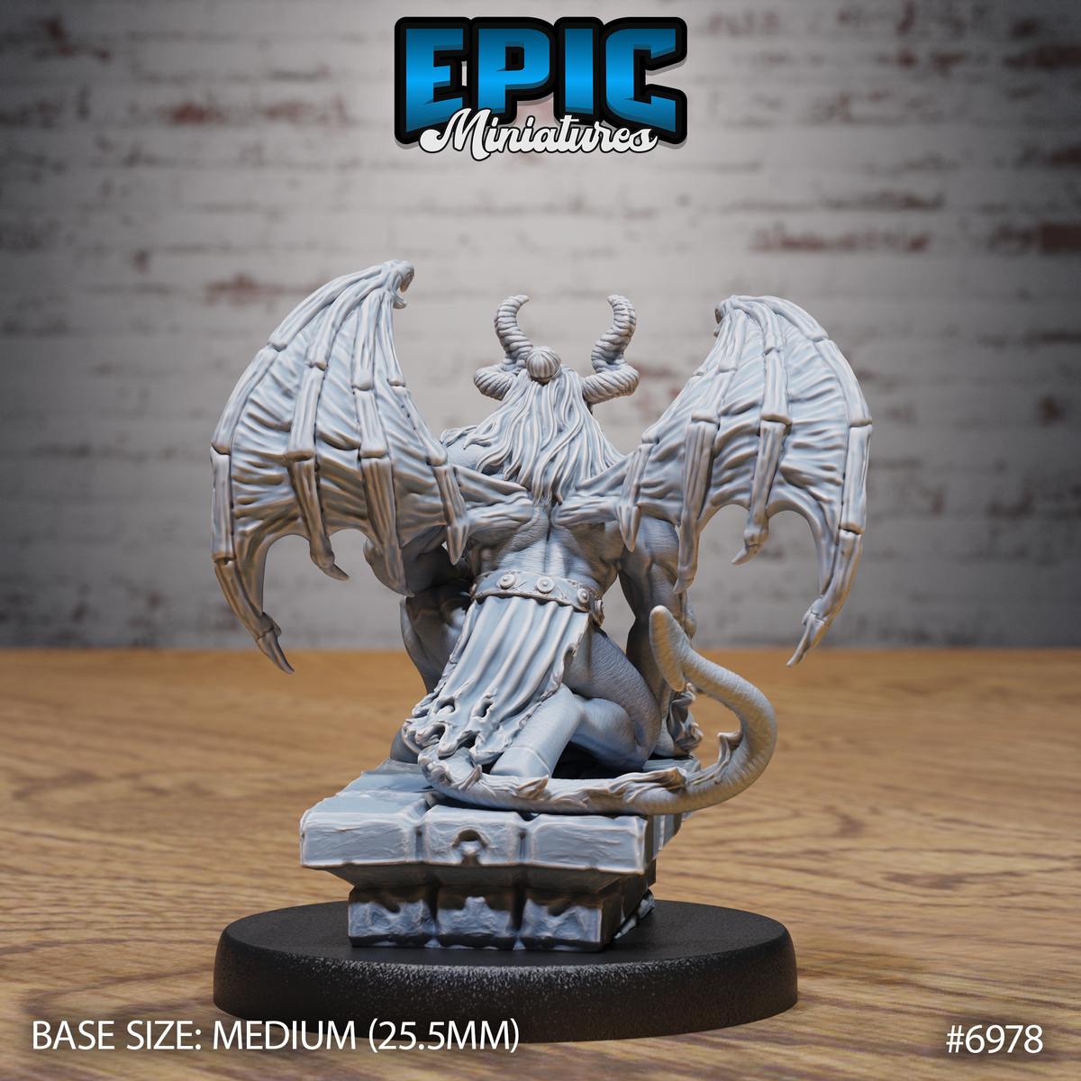 Classic Cambion DND TTRPG Resin Miniature 25mm Base