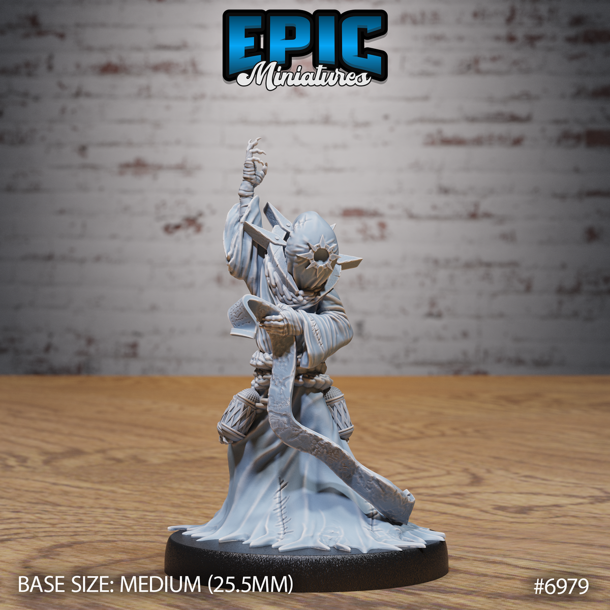 Red Cultist DND TTRPG Resin Miniature 25mm Base
