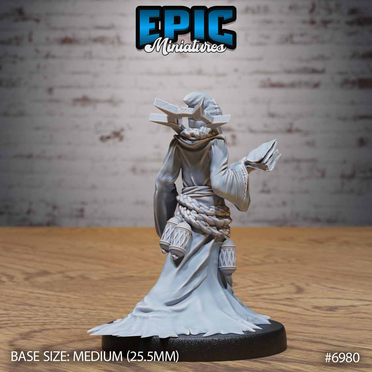 Red Cultist DND TTRPG Resin Miniature 25mm Base