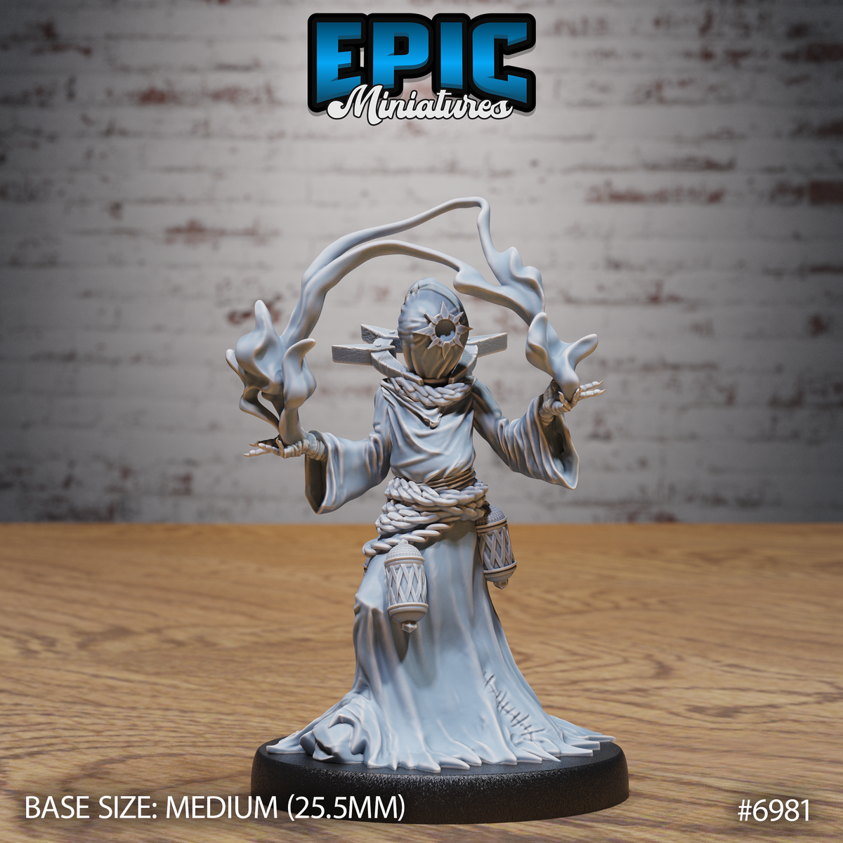 Red Cultist DND TTRPG Resin Miniature 25mm Base