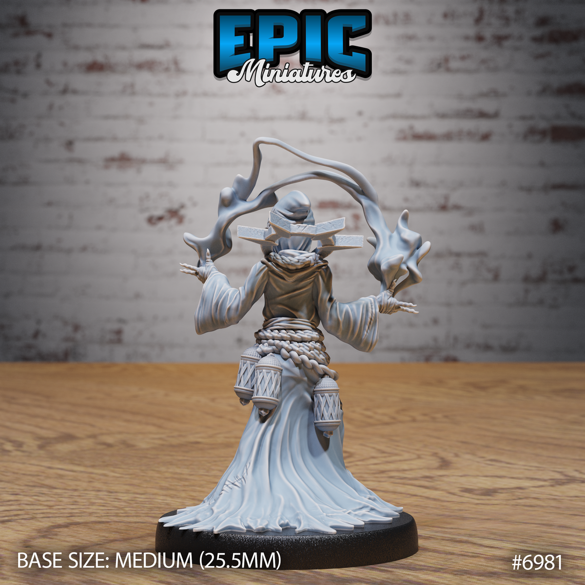 Red Cultist DND TTRPG Resin Miniature 25mm Base