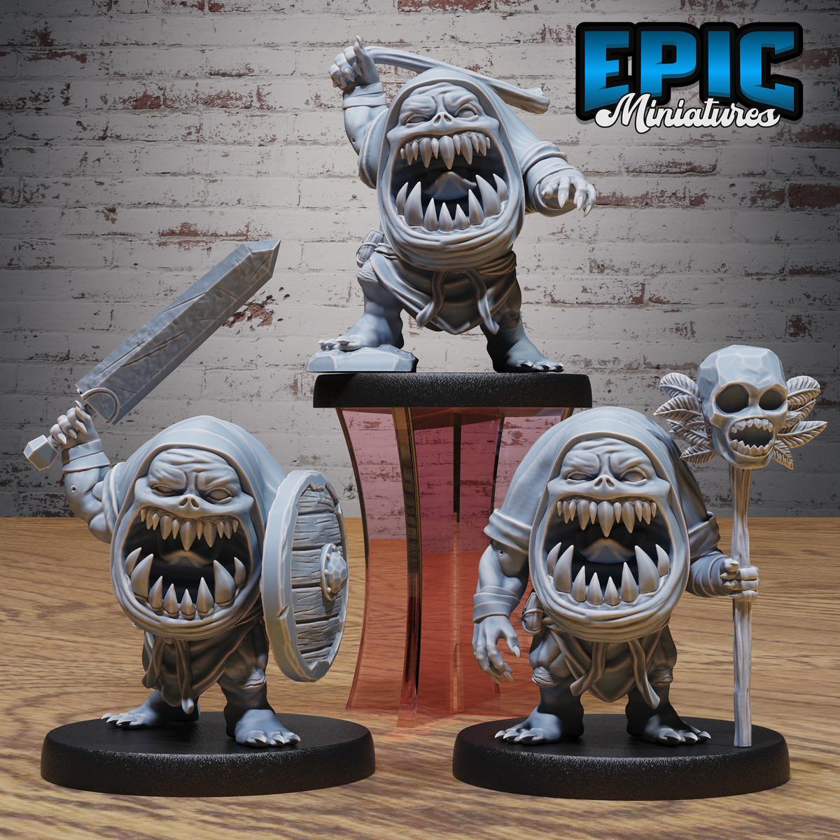 Darkling Fiend DND TTRPG Resin Miniature 25mm Base