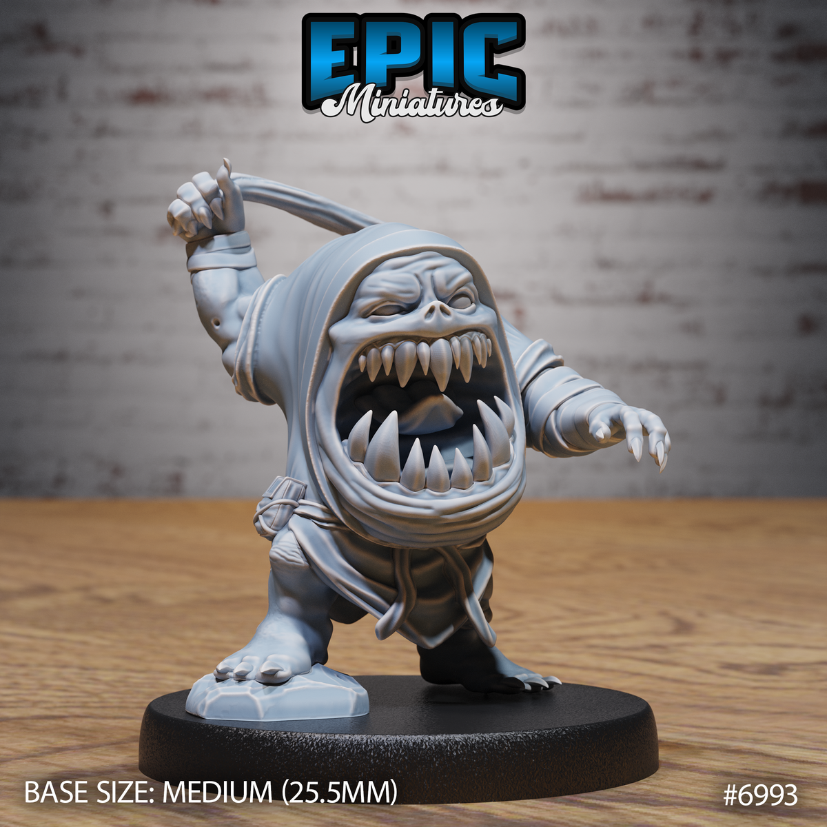 Darkling Fiend DND TTRPG Resin Miniature 25mm Base