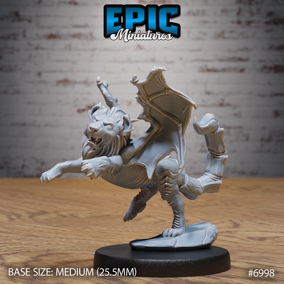 Manticore Baby DND TTRPG Resin Miniature 25mm Base
