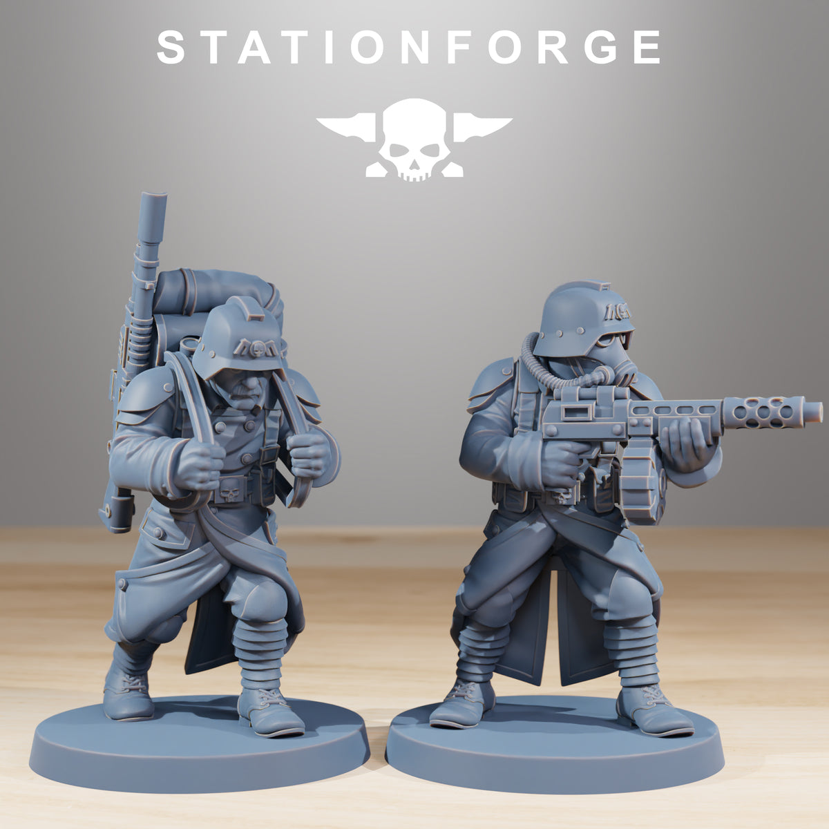 Grim Guard Combatants DND TTRPG Resin Models Squad of 10