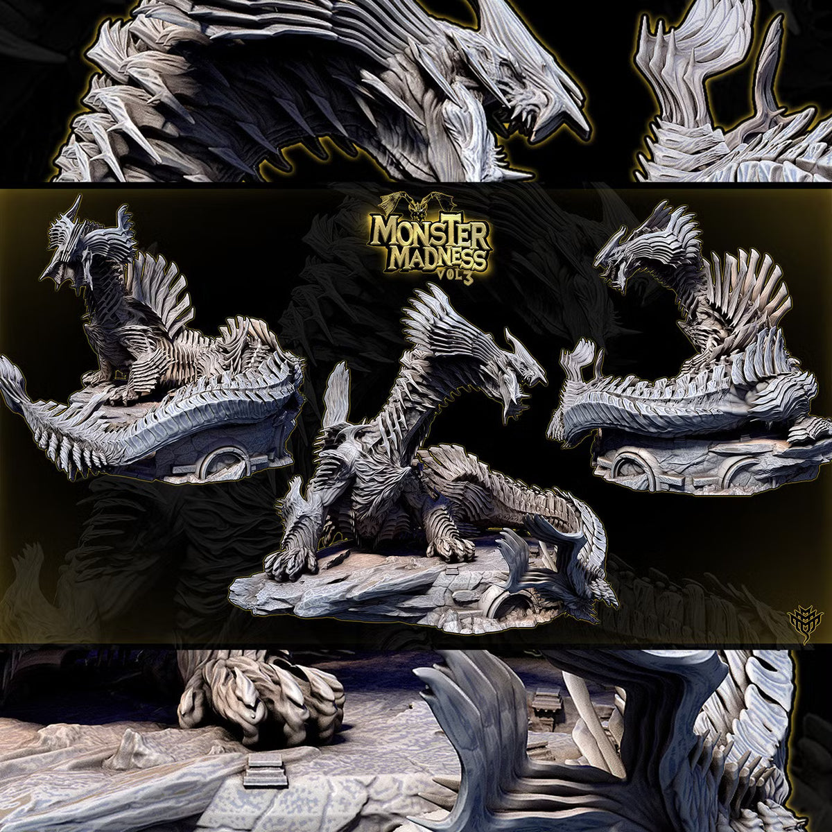 Jinaad Dragon Beast DND TTRPG Resin Model 75mm Base