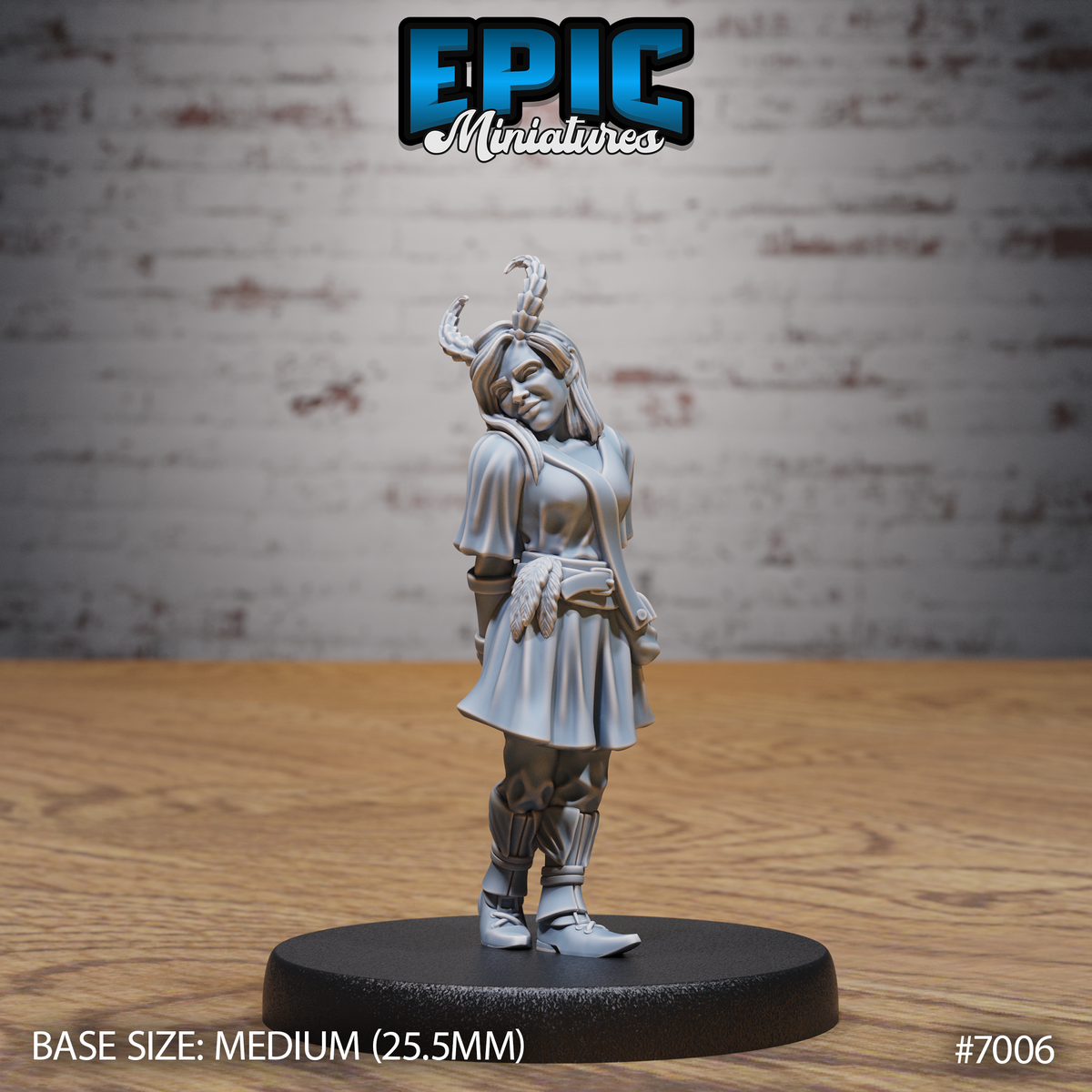 Tiefling Villager DND TTRPG Resin Miniature 25mm Base