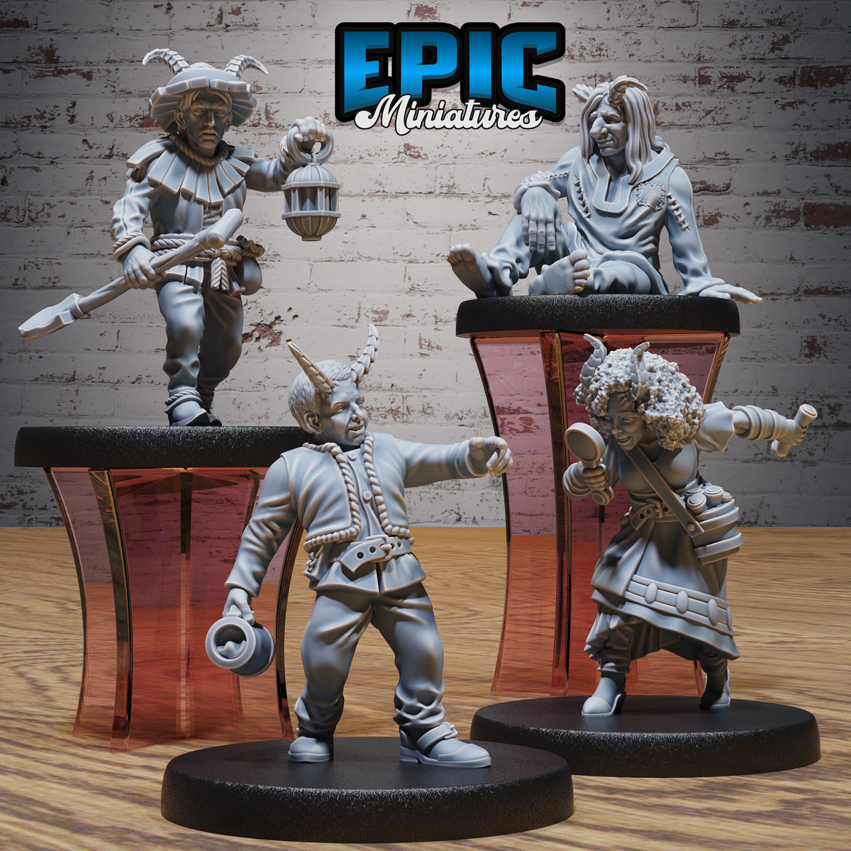 Tiefling Villager DND TTRPG Resin Miniature 25mm Base