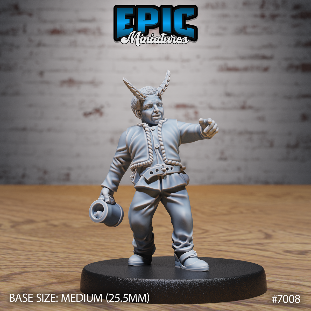Tiefling Villager DND TTRPG Resin Miniature 25mm Base