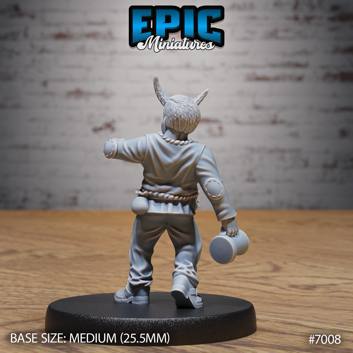 Tiefling Villager DND TTRPG Resin Miniature 25mm Base