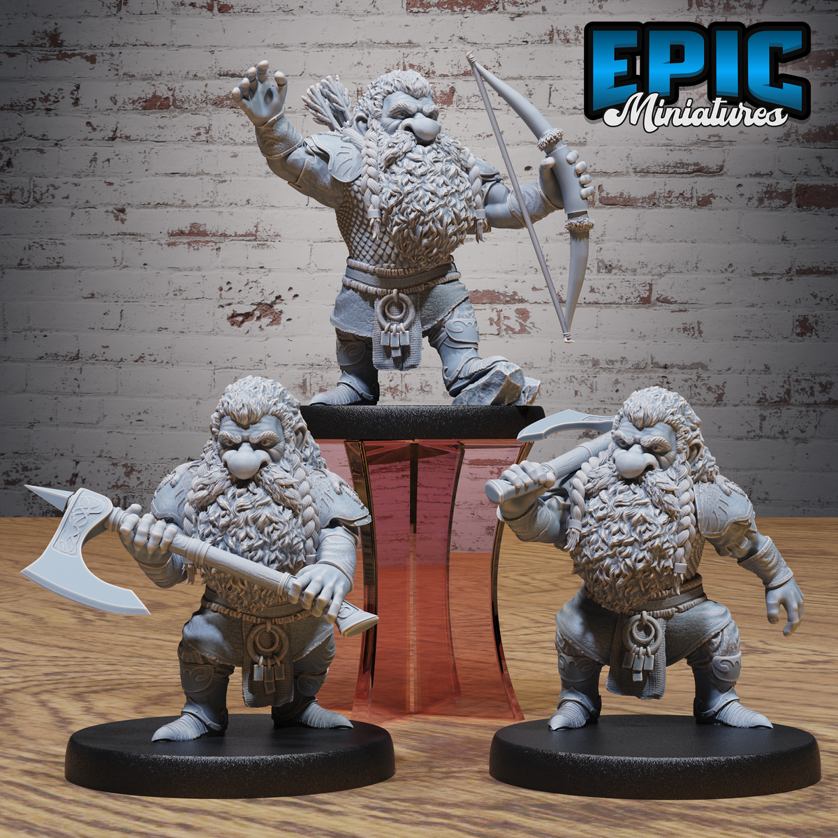 Bearded Dwarf Adventurer DND TTRPG Resin Miniature 25mm Base