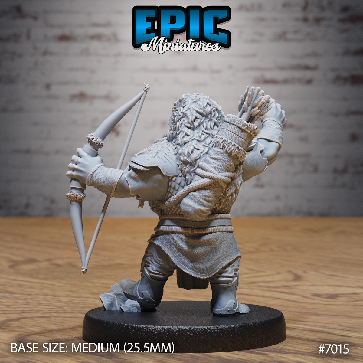 Bearded Dwarf Adventurer DND TTRPG Resin Miniature 25mm Base