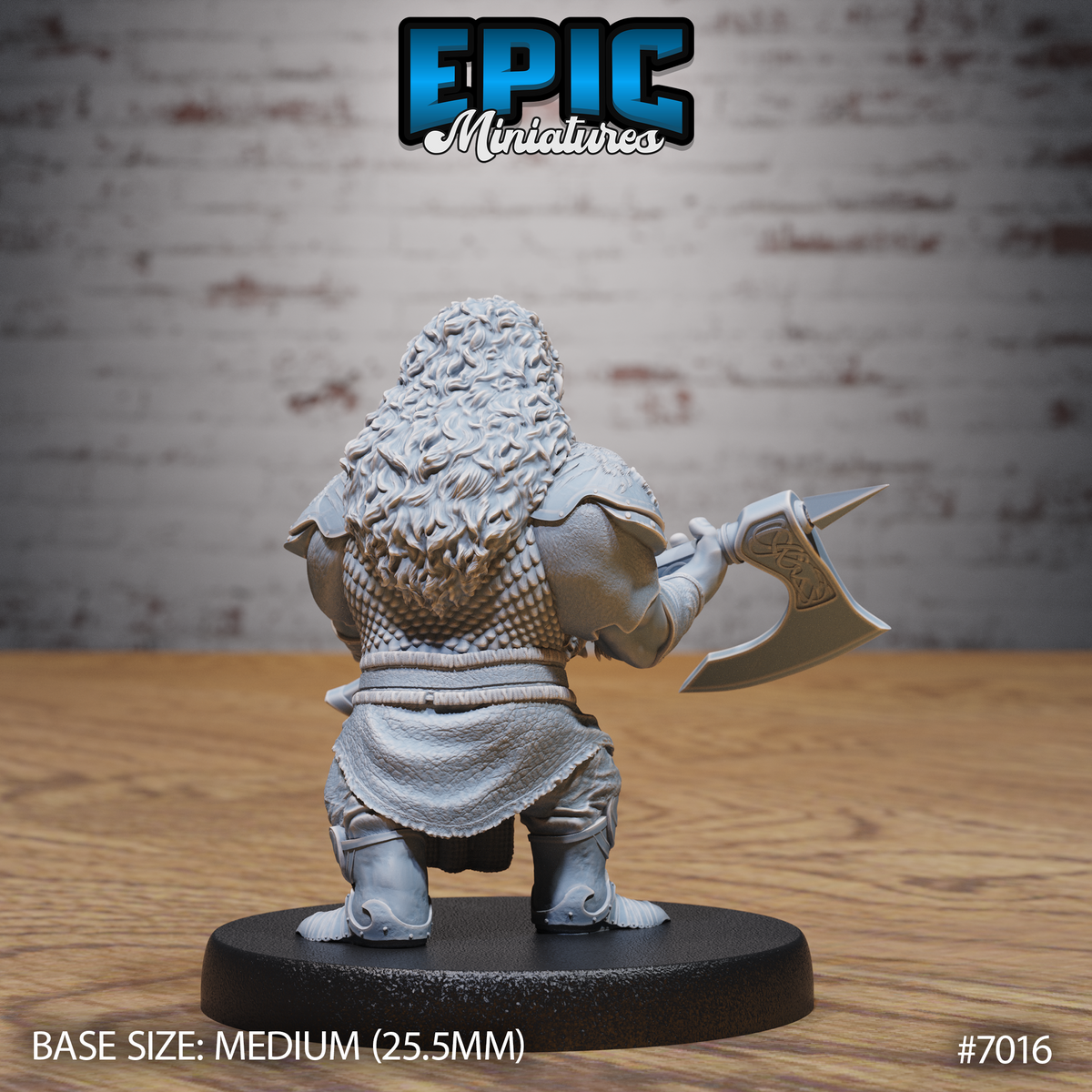 Bearded Dwarf Adventurer DND TTRPG Resin Miniature 25mm Base